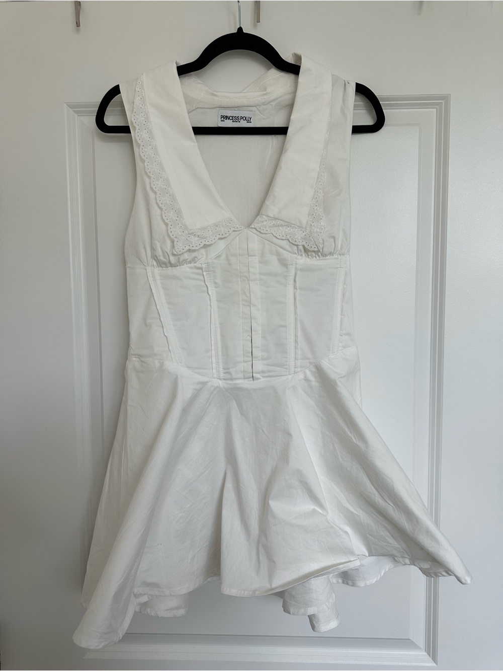 Princess Polly White V-Neck Corset Mini Dress - Picture 3 of 5